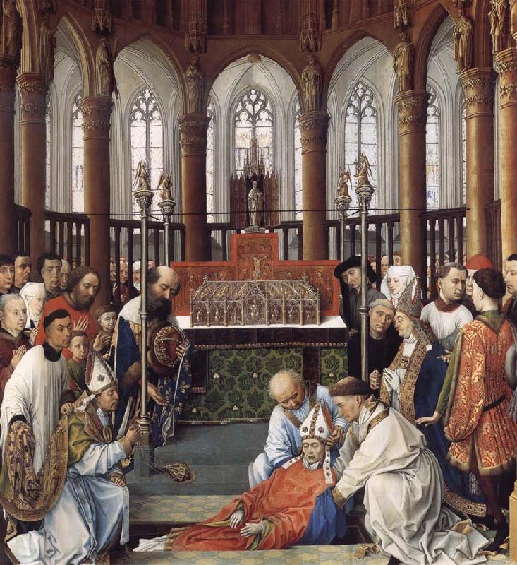 Rogier van der Weyden The Exhumation of Saint Hubert oil painting picture